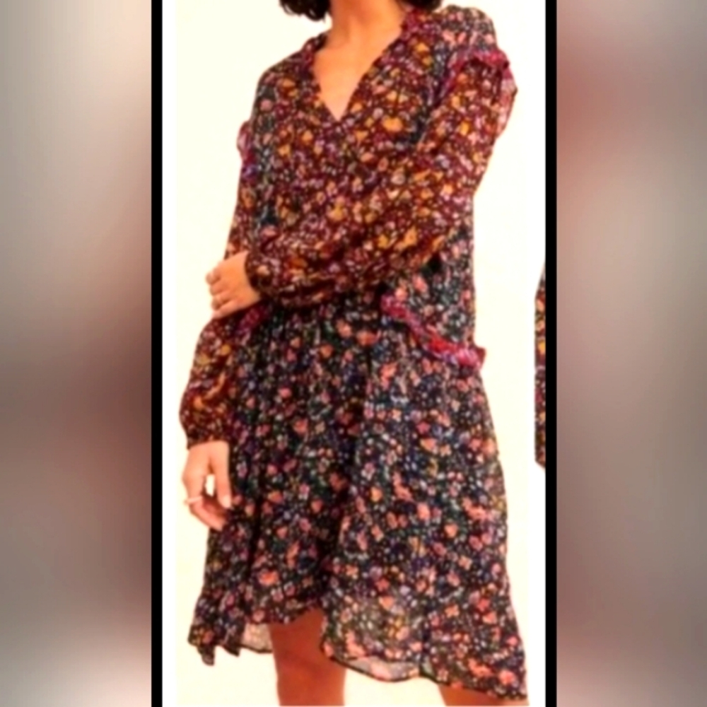 Anthropologie Black and Red  Sundress